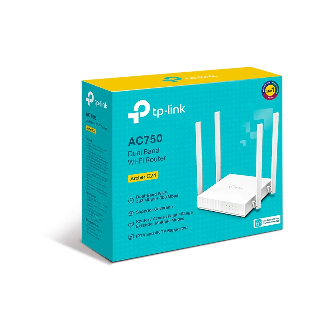 ROUTER WI-FI DOBLE BANDA AC750 C24 TP-LINK