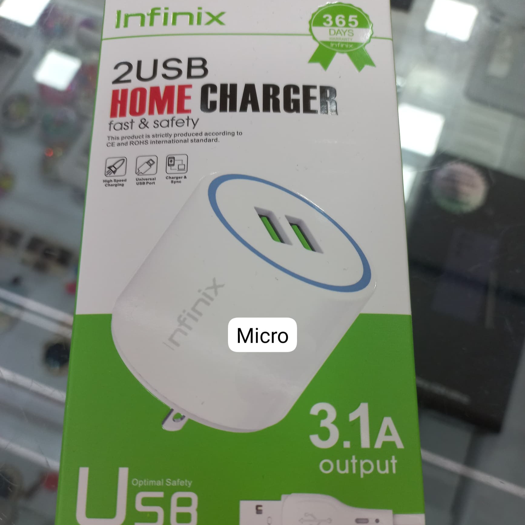 CARGADOR INFINIX DOBLE 3.1A MICRO